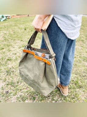 Suolo CROP Middle Shoulder Bag - Khaki
